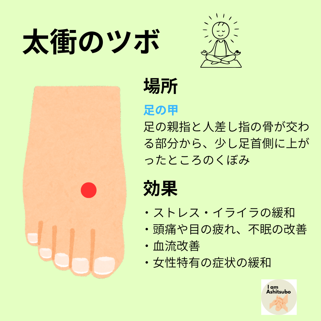 太衝(たいしょう)のツボの効果とは? – I am Ashitsubo