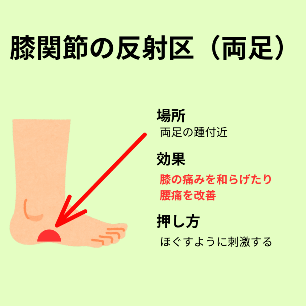 膝関節の反射区(両足)